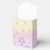 天秤座の水彩デザイン 1歳の誕生日 フェイバーボックス (オープン)