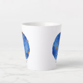 天秤座の水彩夜空コンステレーション〔占星術の〕十二宮図 カフェラテマグ (正面)