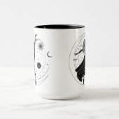 天秤座の踊る少女 15oz ブラックリム マグ (中央)