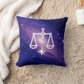 天秤座の、の天秤座、星座((占星術の)十二宮図) クッション (ブランケット)