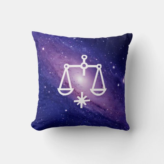 天秤座の、の天秤座、星座((占星術の)十二宮図) クッション (正面)