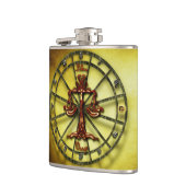 天秤座の(占星術の)十二宮図の占星術のデザインの占星術 フラスク (左)