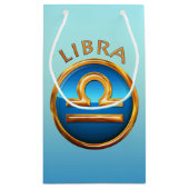 天秤座の(占星術の)十二宮図の印 スモールペーパーバッグ (裏面)