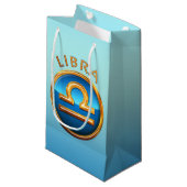 天秤座の(占星術の)十二宮図の印 スモールペーパーバッグ (正面アングル)