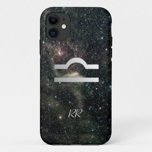 天秤座の(占星術の)十二宮図の星の印の宇宙 Case-Mate iPhoneケース (裏面)