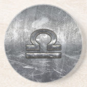 天秤座の(占星術の)十二宮図の記号の動揺してな産業鋼鉄 コースター (正面)