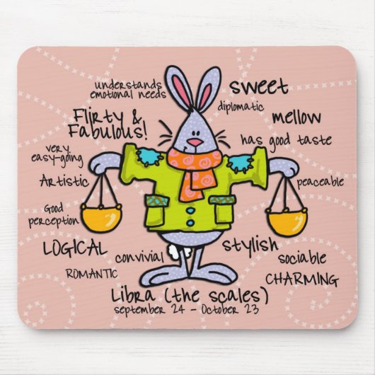 天秤座のmousepad マウスパッド (正面)