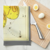 天秤座はかりで測ヴィンテージ座ウラニア鏡 キッチンタオル (四つ折り)