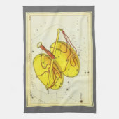 天秤座はかりで測ヴィンテージ座ウラニア鏡 キッチンタオル (縦)