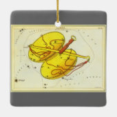 天秤座はかりで測ヴィンテージ座ウラニア鏡 セラミックオーナメント (裏面)