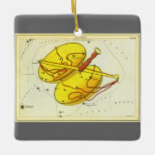 天秤座はかりで測ヴィンテージ座ウラニア鏡 セラミックオーナメント (正面)