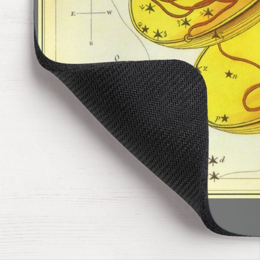 天秤座はかりで測ヴィンテージ座ウラニア鏡 マウスパッド (コーナー)