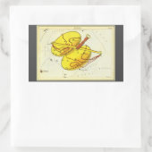 天秤座はかりで測ヴィンテージ座ウラニア鏡 長方形シール (バッグ)