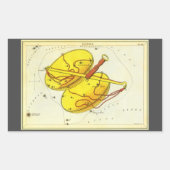 天秤座はかりで測ヴィンテージ座ウラニア鏡 長方形シール (正面)