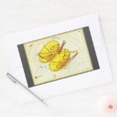 天秤座はかりで測ヴィンテージ座ウラニア鏡 長方形シール (封筒)