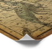 天秤座はかりで測星図蠍座11月 ポスター (角)