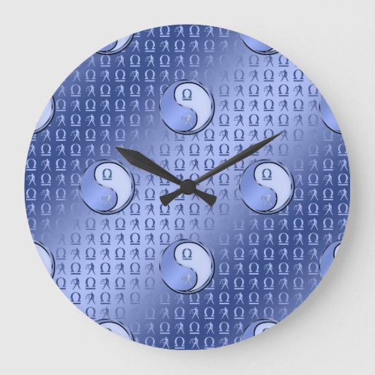 天秤座はかりで測 ラージ壁時計 (正面)
