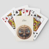 天秤座はかりで測〔占星術の〕十二宮図ミニマル トランプ (裏面)