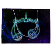 天秤座はかりで測〔占星術の〕十二宮図抱き枕 ラージペーパーバッグ (裏面)
