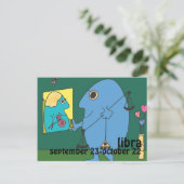 天秤座はがき ポストカード (スタンド正面)