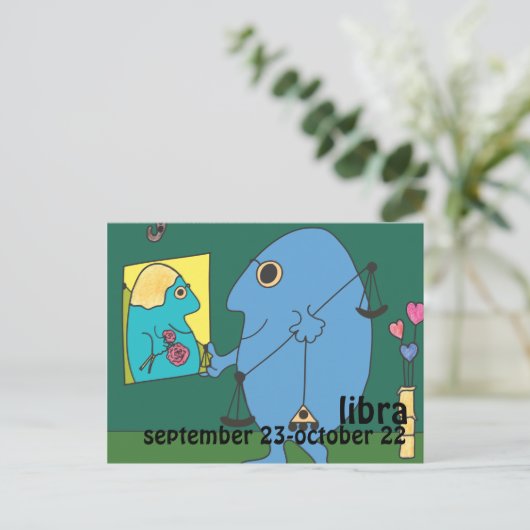 天秤座はがき ポストカード (スタンド正面)