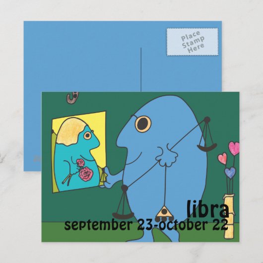 天秤座はがき ポストカード (正面/裏面)