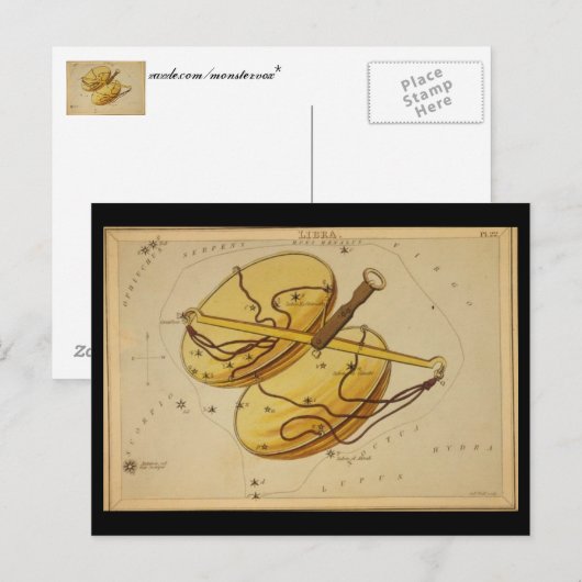 天秤座はがき ポストカード (正面/裏面)