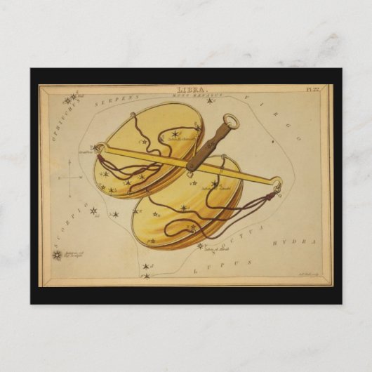 天秤座はがき ポストカード (正面)