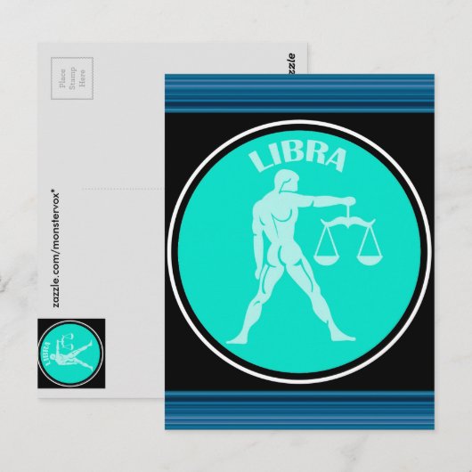 天秤座はがき ポストカード (正面/裏面)