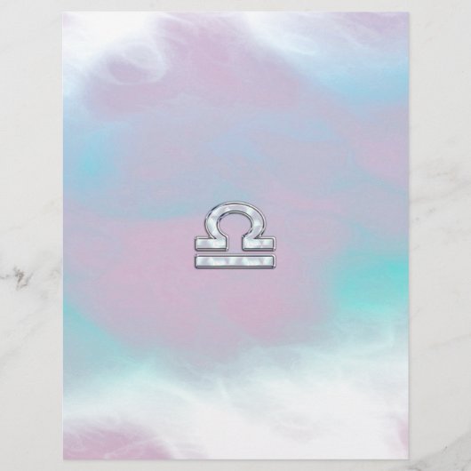 天秤座エレガント〔占星術の〕十二宮図サインマザーオブパールスタイル (正面)