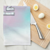 天秤座エレガント〔占星術の〕十二宮図サインマザーオブパールスタイル キッチンタオル (四つ折り)