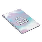 天秤座エレガント〔占星術の〕十二宮図サインマザーオブパールスタイル ノートブック (右側)