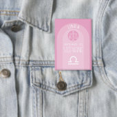 天秤座カスタム誕生日 – 〔占星術の〕十二宮図-モダンデザイン 缶バッジ (インサイチュ)