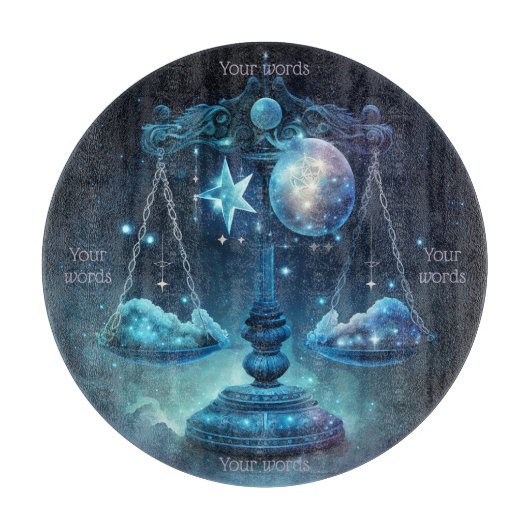 天秤座ガラスの祭壇ボードを作成する カッティングボード (正面)