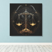 天秤座キャンバスアート キャンバスプリント (インサイチュ (ウッドフロア))