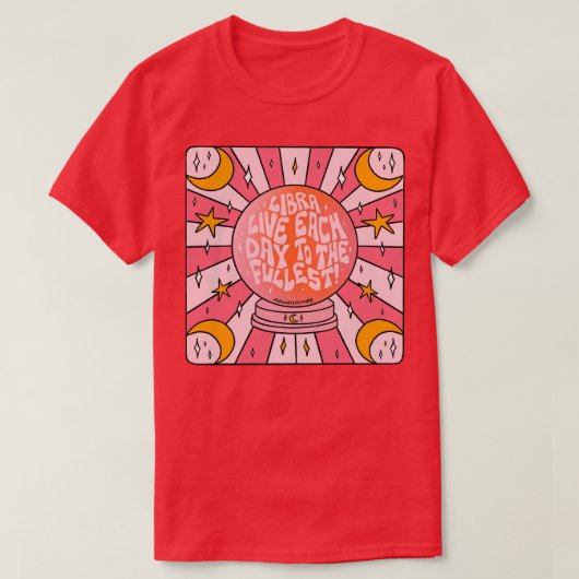 天秤座クリスタルボール Tシャツ (デザイン正面)