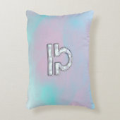 天秤座サインマザーオブパールスタイル アクセントクッション (正面(垂直))