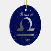天秤座サンサイン記号（名前あり） セラミックオーナメント (右)