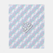 天秤座シンボルマザーオブパールスタイル フリースブランケット (正面)