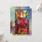 天秤座ジャスティスタロット占星術〔占星術の〕十二宮図誕生日 カード (正面/裏面インサイチュ)