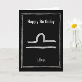天秤座スター標識〔占星術の〕十二宮図星占いハッピーバースデー カード