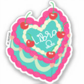 天秤座ハートケーキ シール (正面)