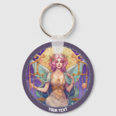 天秤座パーソナライズされた〔占星術の〕十二宮図標識 キーホルダー (裏面)