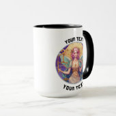 天秤座パーソナライズされた〔占星術の〕十二宮図標識 マグカップ (正面右)