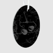 天秤座ヘベリウス1690版木、銅版、版画スタイル オーナメント (正面)