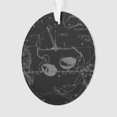 天秤座ヘベリウス1690版木、銅版、版画スタイル オーナメント (正面)