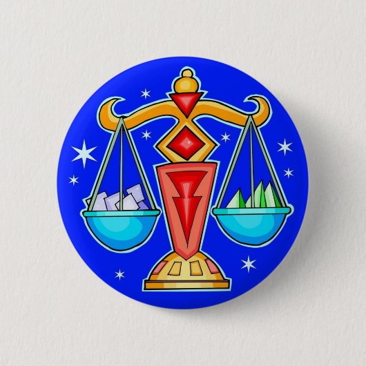 天秤座ボタン 缶バッジ (正面)