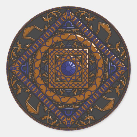 天秤座マンダラシール ラウンドシール (正面)