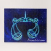 天秤座モダン占星術占星術〔占星術の〕十二宮図標識 ジグソーパズル (横)