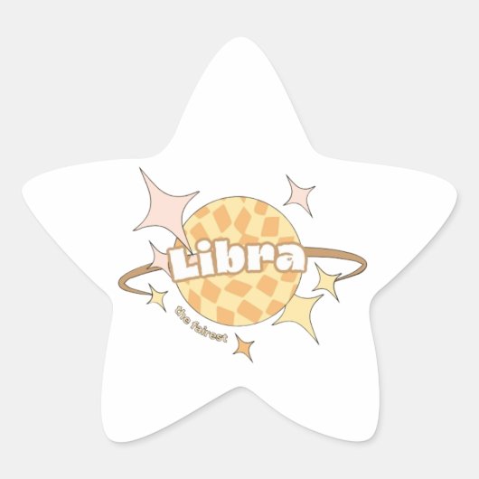 天秤座レトロ惑星占星術シール 星シール (正面)